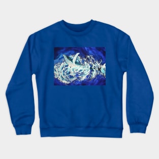 Humpback Whale Swimming Crewneck Sweatshirt